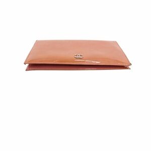 CHANEL Coral Patent Leather Wallet